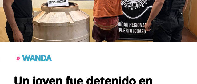 Un joven fue detenido en pleno centro mientras trasladaba un tanque de agua sin poder justificar su procedencia