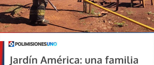 Jardín América: una familia perdió su vivienda tras un incendio total en Colonia Oasis