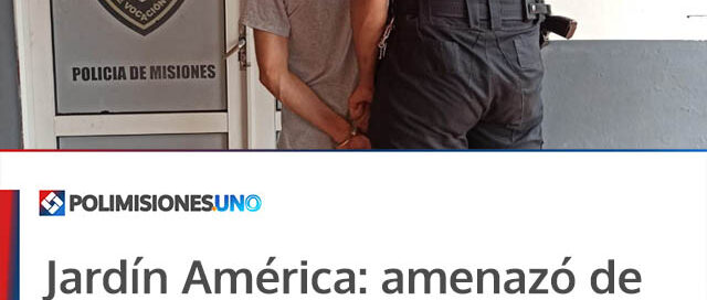 Jardín América: amenazó de muerte a su vecino con un machete y terminó detenido