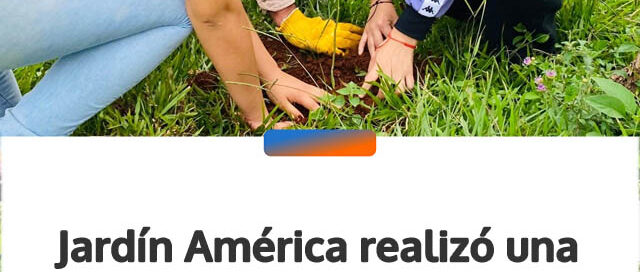 Jardín América realizó una plantación comunitaria de árboles nativos por su 80° aniversario