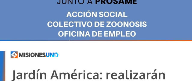Jardín América: realizarán operativo “La Muni en tu Barrio” con servicios y atención en Lomas de Jardín