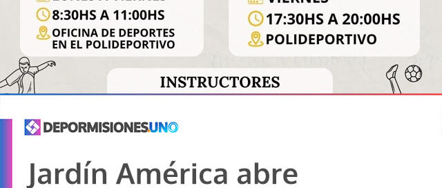 Jardín América abre inscripciones para curso de entrenador de fútbol socio-comunitario