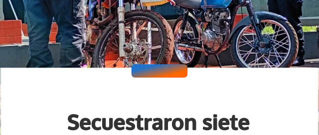 Secuestraron siete motocicletas por maniobras peligrosas y ruidos molestos en Jardín América y Concepción de la Sierra