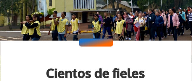 Cientos de fieles participaron de la peregrinación hacia la Capilla Virgen de Fátima en Colonia Oasis